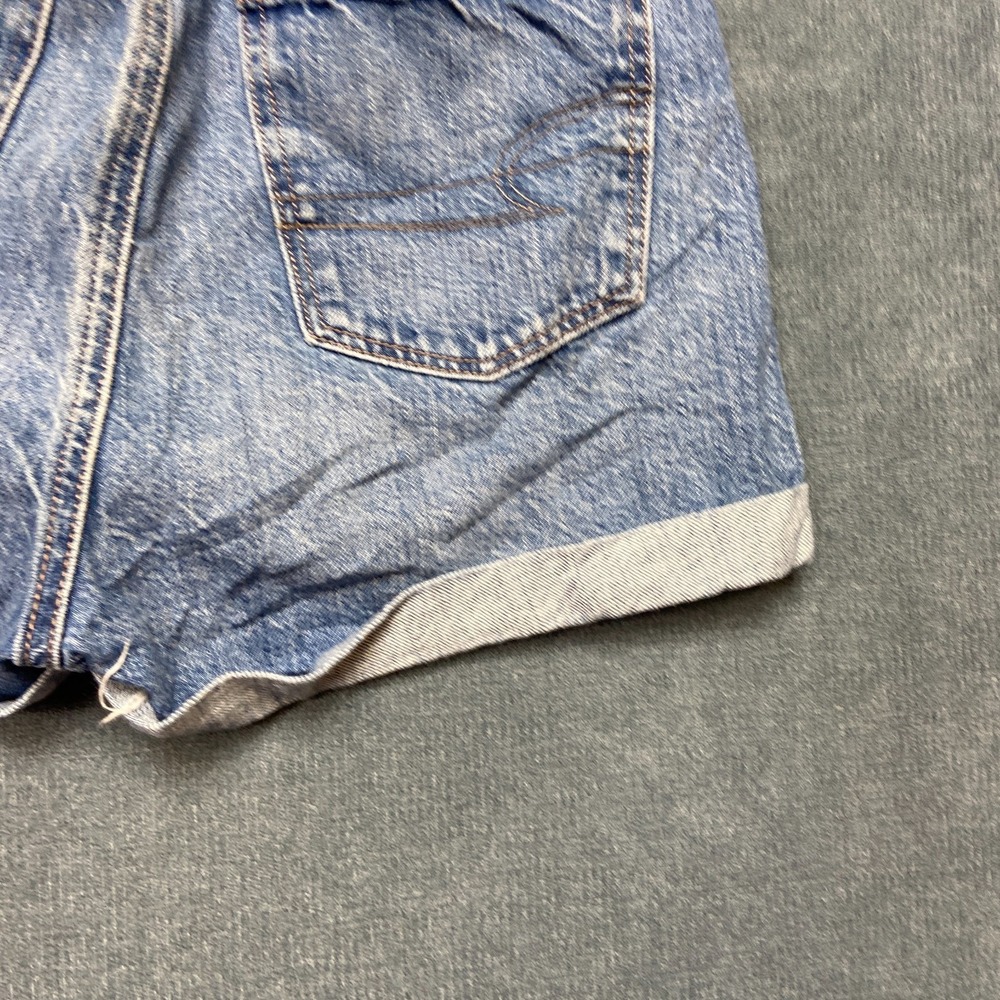 American Eagle Outfitters Denim Shorts Womens 00 Blue Cotton Mid Rise Cuffed Hem - Picture 14 of 16
